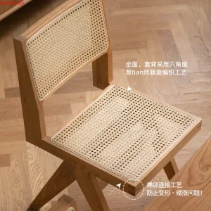 Ghế ăn Gỗ Chắc Chắn Ghế Mây Tay Bàn Ăn Ghế Văn Phòng Phong cách châu Âu Nhà Bếp Phòng Ăn Cắm Trại Ngoài Trời Phân Ghế Đồ Nội Thất Gia Đình