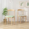 Ghế ăn Gỗ Châu Âu Ghế Ăn Vải Lanh Hiện Đại Nhà Bếp Nhà Ghế Ăn Hợp Thời Trang Vintage Bọc Sillas Comedor Nội Thất