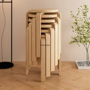 Ghế Ăn Gỗ Hiện Đại Di Động Tiết Kiệm Không Gian Siêu Nhẹ Ghế Thư Giãn Chờ đợi Meubles De Salon Nội Thất