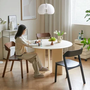 Ghế Ăn Gỗ Nâu Đen Thiết Kế Cổ Điển Cắm Trại Câu Cá Ngoài Trời Ghế Di Động Tân Cổ Điển Sedie Cucina Nội Thất Italy - Hình 2