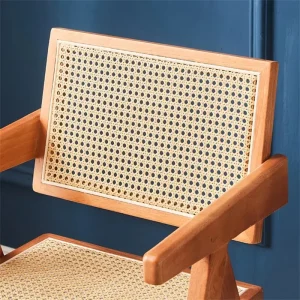 Ghế ăn Gỗ Ngoài Trời Ghế Ăn Phong cách châu Âu Ins Gỗ Thật Mây Ghế Ăn Thời Trung Cổ Nhà Thiết Kế Chandigarh Re Tay Giải Trí - Hình 3