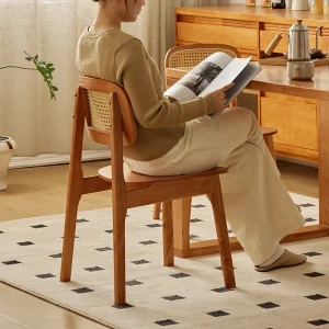 Ghế ăn Gỗ Phòng Khách Ghế Ăn Hiện Đại Cưới Sang Trọng Phong cách châu Âu Ghế Ăn Mây Thư Giãn Tân La Comedor Nội Thất Gia Đình BL50CY - Hình 2