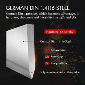 Ghế ăn HEZHEN 1-6PC Bộ Dao Khắc Đầu Bếp Bánh Mì Santoku Tiện Ích Paring Pakka Tay Cầm Gỗ & Đinh Tán Inox Dụng Cụ Nhà Bếp - Hình 2