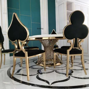 Ghế Ăn Hiện Đại Cho Nhà Bếp Thép Không Gỉ Tân Cổ Điển Đơn Giản Ghế Phòng Khách Hoa Mận Dép Nỉ Ghế Ăn