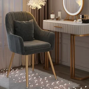 Ghế ăn hiện đại Ghế ăn sang trọng Văn phòng thông thường Ghế sofa khách sạn có tay vịn Nội thất gia đình Ghế thay đồ phòng ngủ đơn giản - Hình 2