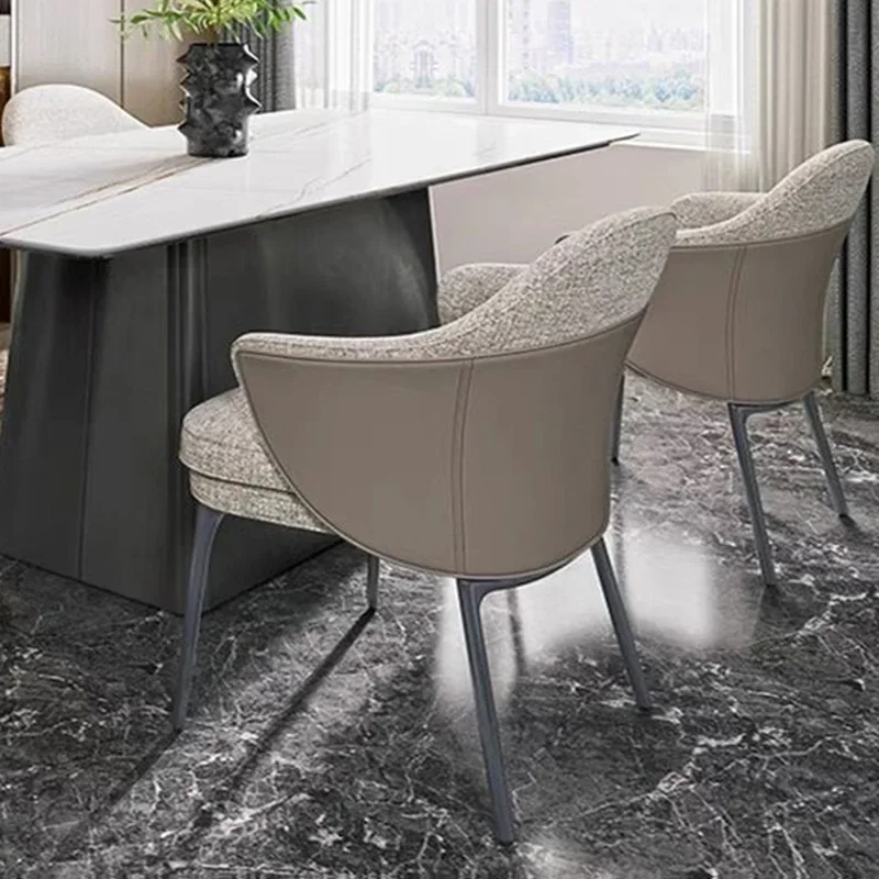 Ghế ăn hiện đại sang trọng bọc kim loại Nhà bếp kiểu Phong cách châu Âu Ghế ăn sống bọc Ghế Ghế nội thất Salle Manger Ghế ăn hiện đại sang trọng bọc kim loại Nhà bếp kiểu Phong cách châu Âu Ghế ăn sống bọc Ghế Ghế nội thất Salle Manger