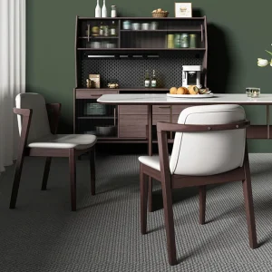 Ghế ăn Hiện Đại Sang Trọng Ghế Ăn Phong cách châu Âu Mộc Mạc Hợp Thời Trang Bộ Bàn Ăn Ghế Ăn Bằng Gỗ Sedie Da Pranzo Nhà Phụ Kiện - Hình 2