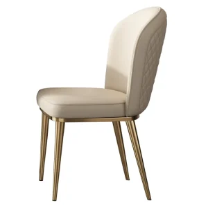 Ghế Ăn Hiện Đại Sang Trọng Kim Loại Đẹp Da Trắng Ghế Ăn Phong cách châu Âu Lười Sillas Para Sala De Estar Nội Thất Gia Đình - Hình 3