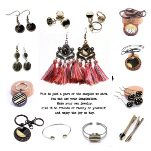Ghế ăn Hoa Văn hình học Đen Trắng Vàng Hình Ảnh Kỹ Thuật Số Hình Tròn Kính Cabochons Bản Demo Lưng Phẳng Cho Đồ Trang Sức Làm Những Phát Hiện - Hình 3