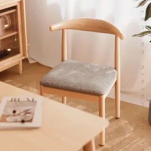 Ghế Ăn Kim Loại Phong Cách Phong cách châu Âu Lưng Gỗ Châu Âu Nhà Bếp Nhỏ Vanity Ghế Lounge Ergonomic Sandalye Nội Thất ng Nhà - Hình 3