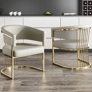 Ghế ăn Light Luxury Ghế ăn Khách sạn Gia đình Đàm phán Ghế trà Ghế sofa Ghế trang điểm Tiệm làm móng Juegos De Comedor Nội thất Phong cách châu Âu - Hình 3