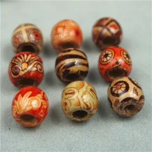 Ghế ăn Louleur Vintage Cao Cấp Tự Nhiên Lỗ Lớn Hạt Gỗ Cho Vòng Cổ Vòng Tay Quyến Rũ Cho DIY Trang Sức Làm Phụ Kiện Tóc - Hình 3