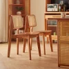 Ghế ăn Mây Bếp Gỗ Ghế Ăn Phòng Khách Giữa Thế Kỷ Công Thái Ghế Ăn Nhà Hàng Cadeira Nội Thất Gia Đình MR50DC