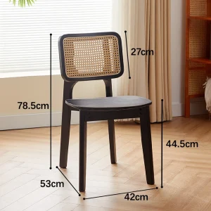 Ghế ăn Mây Bếp Gỗ Ghế Ăn Phòng Khách Giữa Thế Kỷ Công Thái Ghế Ăn Nhà Hàng Cadeira Nội Thất Gia Đình MR50DC - Hình 2