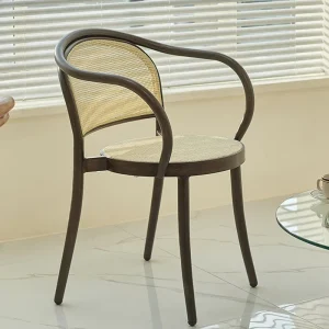 Ghế ăn mây cổ điển Phòng chờ thư giãn chờ đợi Thiết kế khách sạn Ghế bành cá nhân Nhà bếp Comedor 접이식 의자 Nội thất - Hình 2