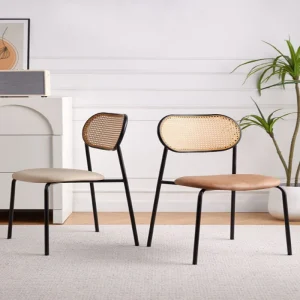 Ghế ăn mây đan hiện đại và dùng ng gia đình được thiết kế bằng Ghế sắt thủ công cho bàn ăn - Hình 4