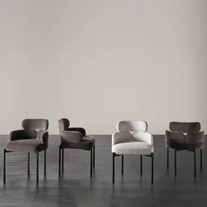 Ghế ăn MOMO Đàn Hồi Cao Cotton Nhẹ Vải Sang Trọng Ghế Ăn Hiện Đại Nhà Đơn Giản Ghế Tựa Lưng Ghế Đơn Ghế Đàm Phán - Hình 3