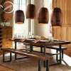 Ghế ăn Mỹ hiện đại thiên nhiên loft gỗ thùng Rượu E27 treo cổ điển mặt dây chuyền cho phòng ăn phòng khách nhà hàng cafe bar