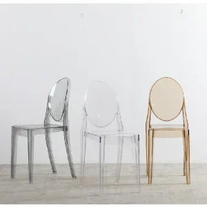 Ghế ăn ng Suốt Phong cách châu Âu Ghế Phòng Khách Italy Phòng Chờ Nhựa Acrylic Công Thái Ghế Ăn Salon Đảng Muebles Hogar Nội Thất - Hình 3
