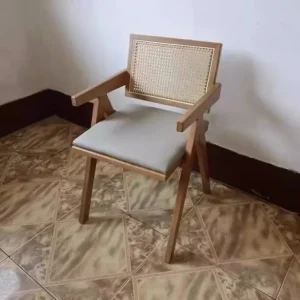 Ghế ăn Nhà Thiết Kế Ghế Ăn Bằng Gỗ Phong cách châu Âu ng Nhà Phòng Khách Hiện Đại Thay Đồ Tay Chaises Salle Manger Nội Thất Gia Đình A2 - Hình 4