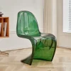 Ghế ăn Nhà Thiết Kế Ghế Ăn Bằng Nhựa ng Suốt Xếp Chồng Phong cách châu Âu Ghế Ăn Lười Acrylic Công Thái Sillas Para Comedor Nội Thất