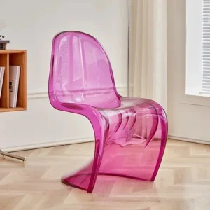 Ghế ăn Nhà Thiết Kế Ghế Ăn Bằng Nhựa ng Suốt Xếp Chồng Phong cách châu Âu Ghế Ăn Lười Acrylic Công Thái Sillas Para Comedor Nội Thất - Hình 2