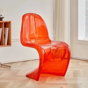 Ghế ăn Nhà Thiết Kế Ghế Ăn Bằng Nhựa ng Suốt Xếp Chồng Phong cách châu Âu Ghế Ăn Lười Acrylic Công Thái Sillas Para Comedor Nội Thất - Hình 3