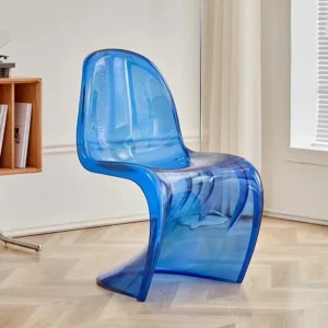 Ghế ăn Nhà Thiết Kế Ghế Ăn Bằng Nhựa ng Suốt Xếp Chồng Phong cách châu Âu Ghế Ăn Lười Acrylic Công Thái Sillas Para Comedor Nội Thất - Hình 4