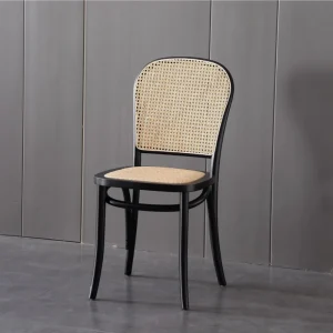 Ghế ăn Nhà Thiết Kế Ghế Mây Re Mây Dệt Lưng Ghế Khách Sạn Sang Trọng Ghế Gỗ Chắc Chắn Dành Cho Giải Trí Cafe Ghế Ăn - Hình 2