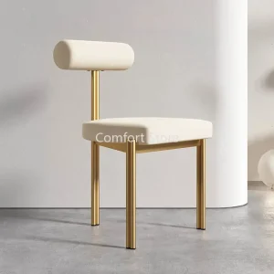 Ghế ăn Nhà Thiết Kế Nhà Bếp Phòng Ngủ Ghế Ăn Phong cách châu Âu Tủ Áo Salon Văn Phòng Ghế Ăn Cao Cấp Kim Loại Độc Đáo Chaise Nội Thất Gia Đình WKYZ - Hình 2