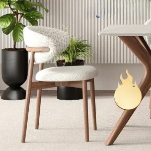 Ghế ăn Nhà Thiết Kế Phong cách châu Âu Ghế Ăn Gỗ Chắc Chắn Sang Trọng Hiện Đại Và Đơn Giản Bàn Tựa Lưng Quán Cà Phê Giải Trí Nhà Vải Nghệ Thuật
