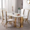 Ghế ăn Nội Thất Phòng Ăn Italy Sáng Tạo Hiện Đại Vàng Ghế Ăn Nhà Bếp Lưng Cao Ghế Nhà Hàng Inox Ghế