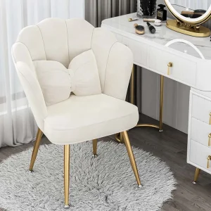 Ghế ăn Phòng ăn tối Ghế ăn màu hồng Sang trọng Thỉnh thoảng mềm mại thoải mái Ghế ăn chờ Chân vàng Ghế nội thất Salle Manger - Hình 2