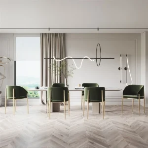 Ghế ăn Phong cách châu Âu Cá Nhân Ghế Bành Thiết Kế Hiện Đại Sang Trọng Mềm Ghế Phòng Ăn Salon Tạo Kiểu Tân La Plegable Nội Thất Nhà Bếp CC50CY - Hình 2