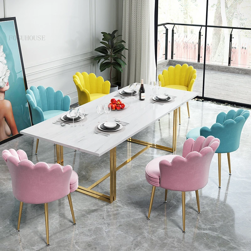 Ghế ăn Phong cách châu Âu Dép Nỉ Ghế Ăn Khách sạn Sofa Ghế Ăn Đơn Giản Tựa Lưng Ghế Bành Nội Thất Gia Đình Phòng Ngủ Bé Gái Tủ Áo Ghế - Hình 3 Ghế ăn Phong cách châu Âu Dép Nỉ Ghế Ăn Khách sạn Sofa Ghế Ăn Đơn Giản Tựa Lưng Ghế Bành Nội Thất Gia Đình Phòng Ngủ Bé Gái Tủ Áo Ghế - Hình 3