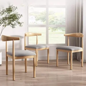 Ghế Ăn Phong cách châu Âu Đẹp Sang Trọng Hiện Đại Nhà Bếp Gỗ Ghế Ăn Vải Lanh Châu Âu Chaise Salle Manger Nội Thất Gia Đình - Hình 2