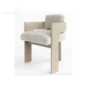 Ghế ăn Phong cách châu Âu Đơn Giản Gỗ Chắc Chắn Ghế Ăn Hiện Đại Nội Thất Phòng Ăn Nhà Thiết Kế Cafe Ghế Ăn Nhà Ban Công Lưng Ghế Bành B - Hình 4