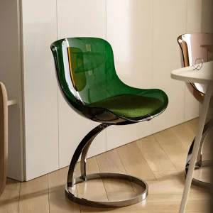 Ghế ăn Phong cách châu Âu Ghế Ăn Cao Cấp Vanity Thiết Kế Công Thái Học Nhà Bếp Ghế Ăn Thoải Mái Sillas Nội Thất Acrylic - Hình 2