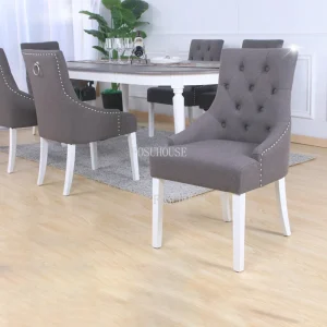 Ghế ăn Phong cách châu Âu Ghế Ăn Cho Nhà Bếp Hiện Đại Ghế Ăn Nhà Châu Âu Bàn Ghế Mỹ Gỗ Vải Túi Mềm - Hình 3