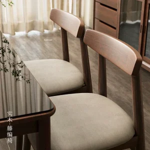Ghế ăn Phong cách châu Âu Ghế Ăn Gỗ Chắc Chắn Nội Thất Gia Đình Ghế Lưng Thông Thường Ghế Ăn Gia Đình Trung Quốc Nhà Thiết Kế Văn Phòng Ghế Đàm Phán A - Hình 2