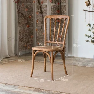 Ghế ăn Phong cách châu Âu Ghế Ăn Nước Mỹ Re Ghế Phòng Khách Nhà Tựa Lưng Ghế Ăn Bằng Gỗ Đơn Giản Tại Nhà Nội Thất Nhà Bếp - Hình 2