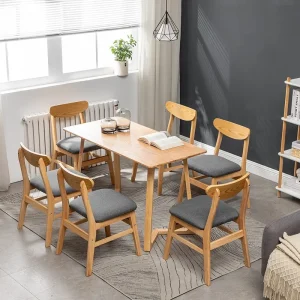 Ghế ăn Phong cách châu Âu ModernSolid Gỗ Ghế Ăn Cho Nội Thất Phòng Ăn Phòng Khách Phòng Ngủ Gỗ Tựa Lưng Ghế Có Đệm - Hình 2