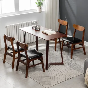Ghế ăn Phong cách châu Âu ModernSolid Gỗ Ghế Ăn Cho Nội Thất Phòng Ăn Phòng Khách Phòng Ngủ Gỗ Tựa Lưng Ghế Có Đệm - Hình 3