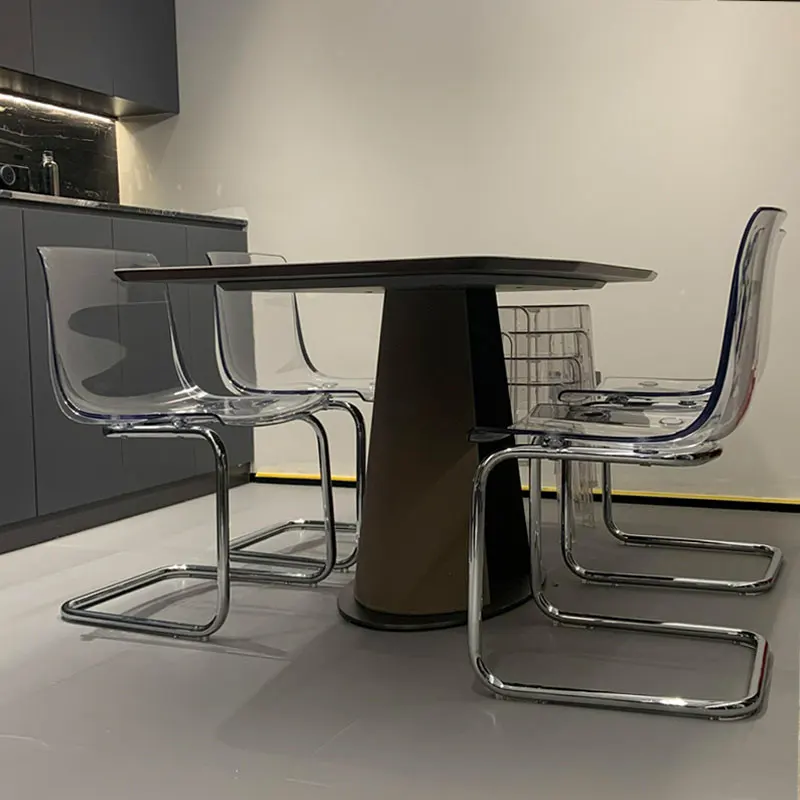 Ghế Ăn Phong cách châu Âu ng Suốt Lười Thiết Kế Phòng Chờ Ghế Ăn Thoải Mái Acrylic Sillas Nội Thất Nhà Bếp - Hình 4 Ghế Ăn Phong cách châu Âu ng Suốt Lười Thiết Kế Phòng Chờ Ghế Ăn Thoải Mái Acrylic Sillas Nội Thất Nhà Bếp - Hình 4