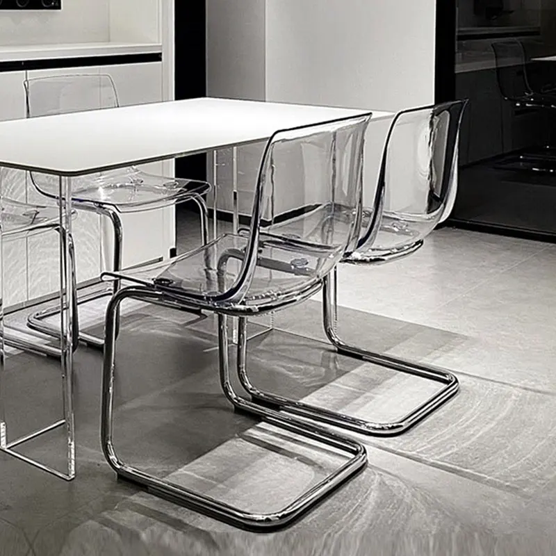 Ghế Ăn Phong cách châu Âu ng Suốt Lười Thiết Kế Phòng Chờ Ghế Ăn Thoải Mái Acrylic Sillas Nội Thất Nhà Bếp Ghế Ăn Phong cách châu Âu ng Suốt Lười Thiết Kế Phòng Chờ Ghế Ăn Thoải Mái Acrylic Sillas Nội Thất Nhà Bếp