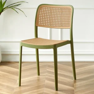 Ghế ăn Phong cách châu Âu Nội Thất Mây Dệt Tựa Lưng Nhựa Bàn Ăn Ghế Simplemodern Giải Trí Cho gia đình Sử Dụng Phòng Khách