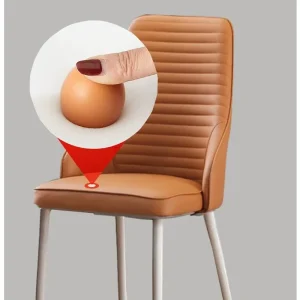 Ghế Ăn Phong cách châu Âu Sang Trọng Nhà Bếp Châu Âu Hợp Thời Trang Ghế Ăn Hiện Đại Bọc Kim Loại Ghế Ăn Da - Hình 4