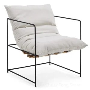 Ghế ăn Phong cách châu Âu Sắt Ghế Ăn Sang Trọng Hiện Đại Sofa Đơn Ghế Đàm Phán Ghế Ăn Đơn Giản Thiết Kế Nội Thất Phòng Khách Một - Hình 2