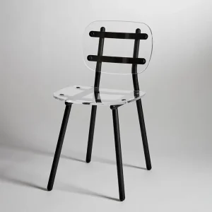 Ghế ăn Quầy Bếp Acrylic Ghế Ăn Ngoài Trời Thiết Kế Đen Ghế Ăn Cao Cấp Công Thái ng Suốt Cadeira Nội Thất Gia Đình Fg071