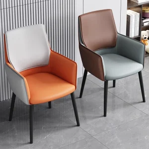 Ghế ăn Salon Ghế Ăn Hội Nghị Di Động Da Sang Trọng Ghế Ăn Sân Vườn Ngoài Trời Tiện Dụng Sillas Comedor Nội Thất Hiện Đại - Hình 2